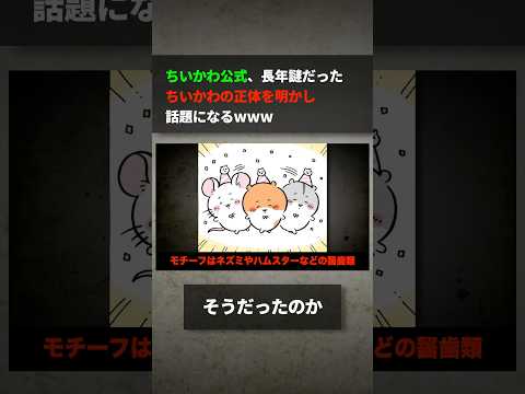 ちいかわ公式、長年謎だったちいかわの正体を明かし話題になるwww サムネイル