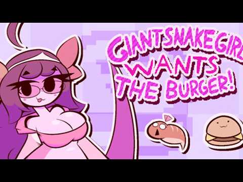 【無料高難易度パズルゲーム】Giant Snake Girl wants The Burger! プレイ動画 サムネイル